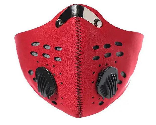 Red Respirator Protection Filter Reusable Face Mask - Kandy Kouture - Modalova