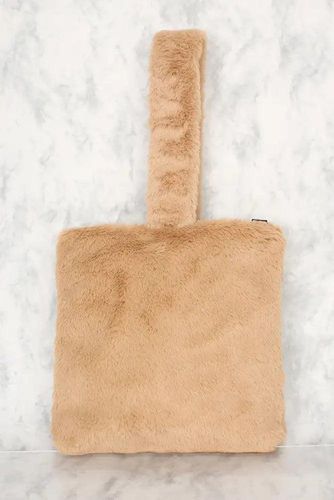 Sexy Beige Faux Fur Mini Tote Bag - AMIClubwear - Modalova