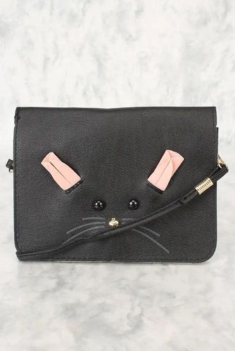 Sexy Black Mouse Small Crossbody Handbag - AMIClubwearStore - Modalova