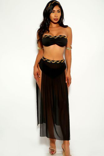 Sexy Black Sequin Cleopatra of the Nile Goddess Costume - AMIClubwearStore - Modalova