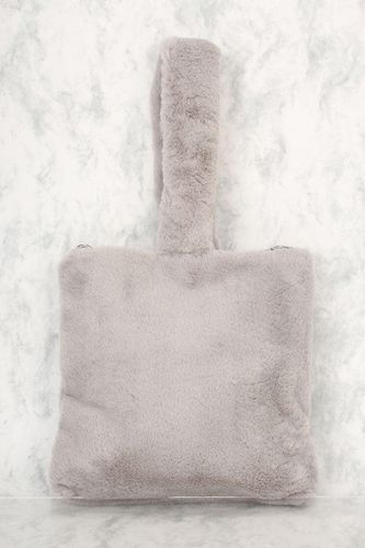 Sexy Grey Faux Fur Mini Tote Bag - Kandy Kouture - Modalova