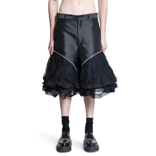 Satin and Crinkled Tulle Shorts - COMME DES GARCONS HOMME PLUS - Modalova