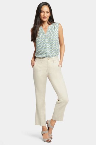 Straight Leg Ankle Trouser Beige Stretch Linen | - Nydj - Modalova