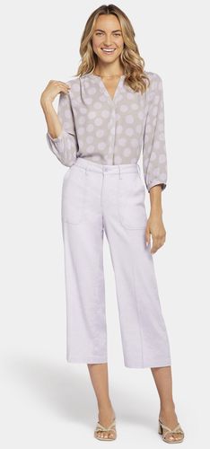 Wide Leg Cropped Capri Trouser Lila Stretch Linen | - Nydj - Modalova