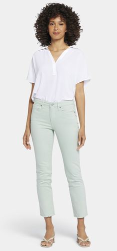 Sheri Slim Ankle Jeans Frayed Hems Green Coloured Denim | - Nydj - Modalova