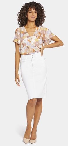 High Rise Skirt Weiß Farbiger Denim | - Nydj - Modalova