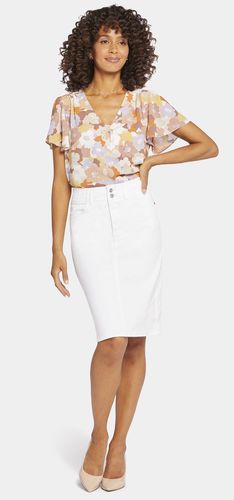 High Rise Skirt White Coloured Denim | - Nydj - Modalova