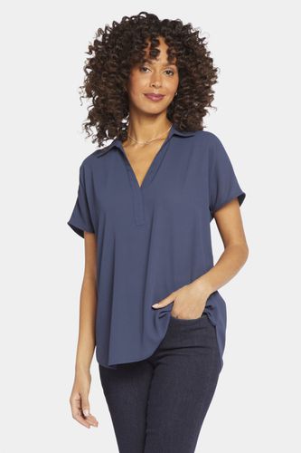 Becky Short Sleeved Blouse Dark Blue | - Nydj - Modalova