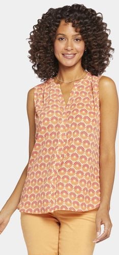 Sleeveless Pintuck Blouse Blumendruck Orange | - Nydj - Modalova