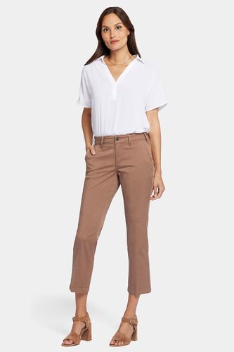 Straight Leg Ankle Trouser Brown Stretch Twill | - Nydj - Modalova