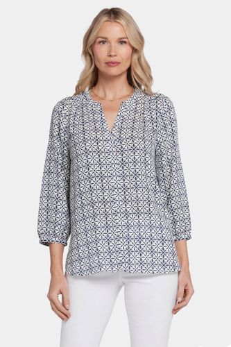 Pintuck Blouse Graphic Print | - Nydj - Modalova