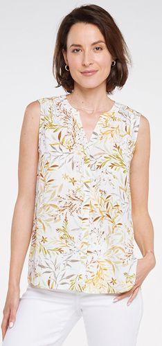 Sleeveless Pintuck Blouse Vintage-Print | - Nydj - Modalova