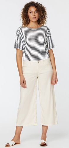 Wide Leg Crop Trouser Cremeweißem Stretch-Leinen | - Nydj - Modalova