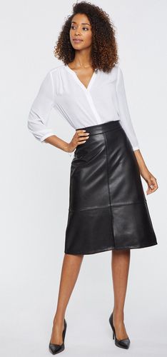 A-Line Sculpt-Her™ Skirt Schwarzem Kunstleder | - Nydj - Modalova