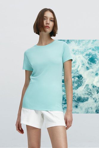 Camiseta básica ICE de mujer azul aqua - Sepiia - Modalova