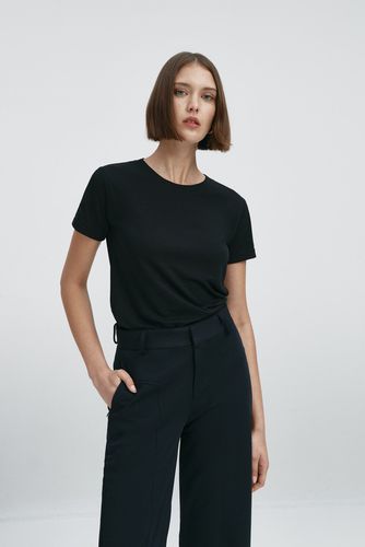 Camiseta mujer básica negra - Sepiia - Modalova