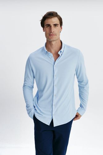 Camisa casual hombre celeste regular - Sepiia - Modalova