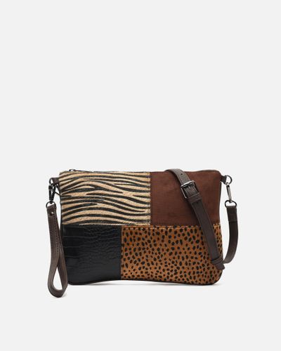 Zivera bolso bandolera pequeño con estampado patchwork animal print - Misako - Modalova