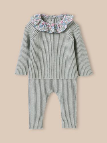 Ensemble en tricot Bébé col en tissu Liberty - Cyrillus - Modalova