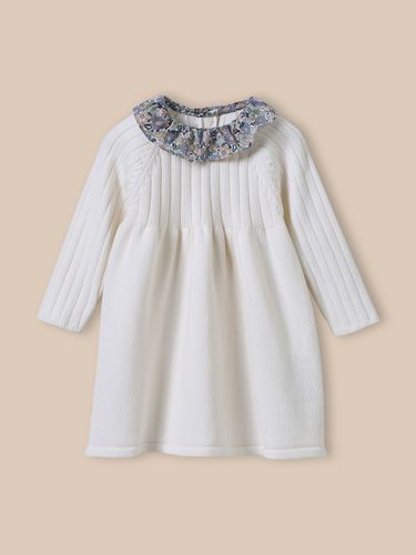 Robe en tricot col en tissu Liberty Bébé - Cyrillus - Modalova