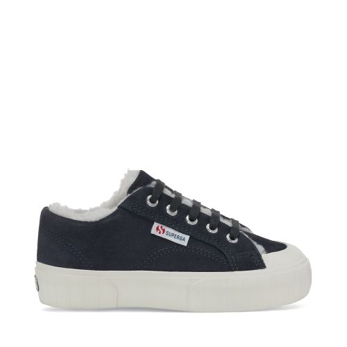 Kids Stripe Suede Fur - Scarpe - Sneakers - Blu - Unisex - 26 - Superga - Modalova