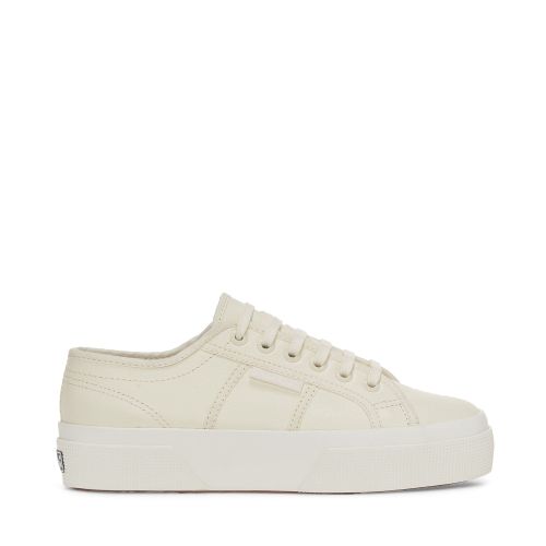 Platform Tumbled Leather - Scarpe - Sneakers - Beige - Donna - 41 - Superga - Modalova