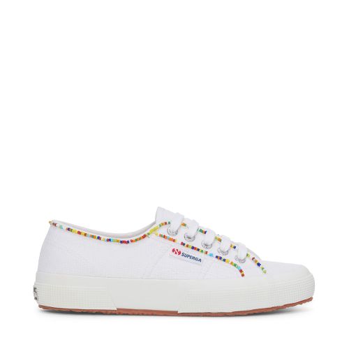 CUENTAS MULTICOLOR - Le - Corte bajo - Mujer - CUENTAS MULTICOLOR BLANCO - Superga - Modalova