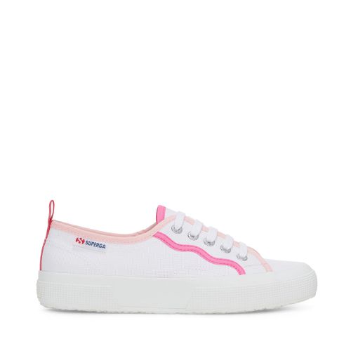 FIJACIONES RIZADAS - Le - Corte bajo - Mujer - BLANCO-ROSA - Superga - Modalova