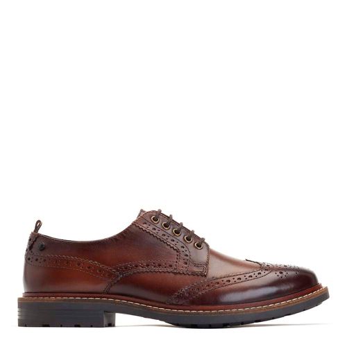 ™ Mens Jagger Burnished Leather Brogue Shoes UK 10 - Base London - Modalova