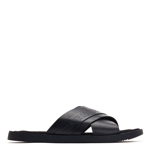 Mens Vega Waxy Leather Slide Sandal UK 5 - Base London - Modalova