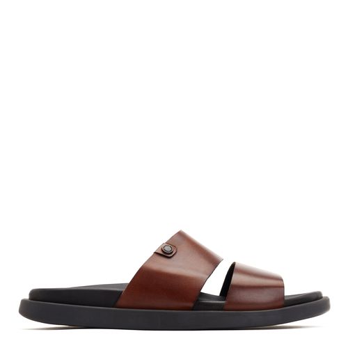 Mens Leto Waxy Leather Slide Sandal UK 6 - Base London - Modalova