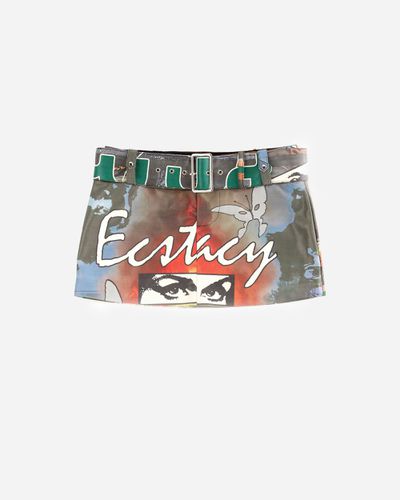 Racing Vinyl Mini Skirt M - CONFLICT - P.A.M - Modalova