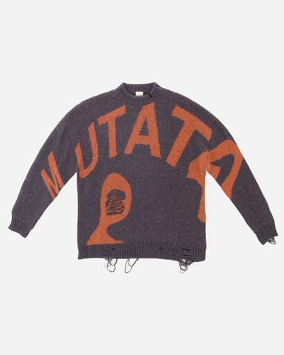 Mutate Distressed Crew Neck Knit L - ASH - P.A.M - Modalova