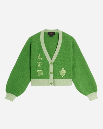 Jordan x UNION x Bephies Beauty Supply Women's Cardigan CHLOROPHYLL/LIME ICE - M - Jordan Brand - Modalova