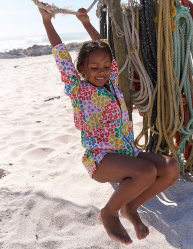 Poncho en éponge Romie à fermeture zippée-Léopard arc-en-ciel multi - Boden - Modalova