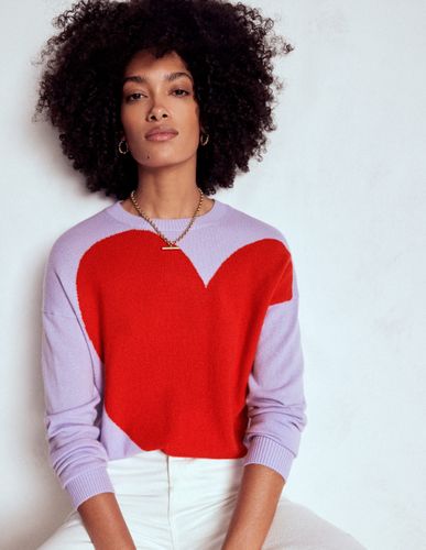 Pull Lydia en cachemire-Cœur violet - Boden - Modalova