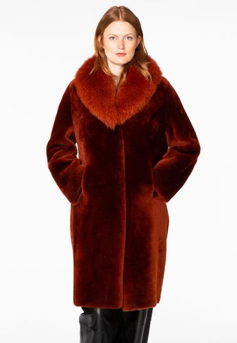 Coat lammy fur collar - Yoek - Modalova