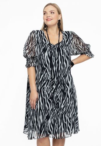 Kleid mit Puffärmeln ZEBRA - Yoek - Modalova