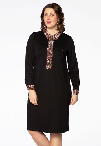 Kleid Leopard Kragen - Yoek - Modalova