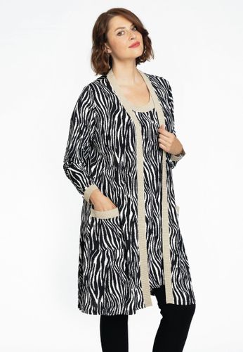 Strickjacke mit Lurex-Ripp ZEBRA - Yoek - Modalova