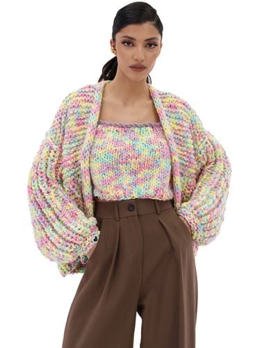 Multicolor Balloon Cardigan - Mumshandmade - Modalova