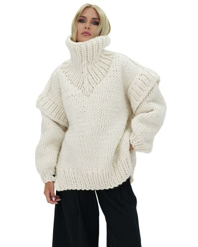 Turtle Rolled Neck Sweater - Mumshandmade - Modalova