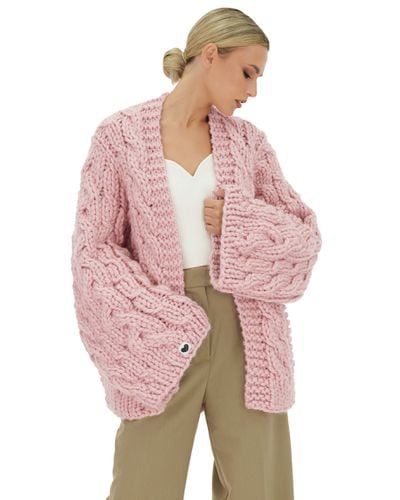 Cable Knit Cardigan - Mumshandmade - Modalova