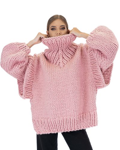 Turtle Rolled Neck Sweater - Mumshandmade - Modalova