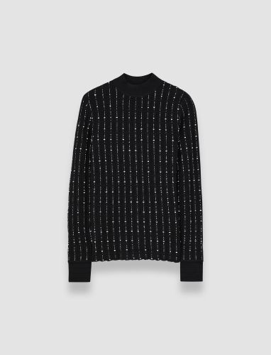 Fragmented Stripes Mock Neck Top - L - Joseph - Modalova