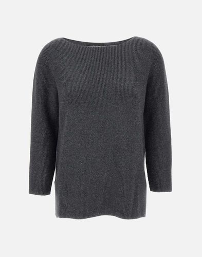 Lurex-Wollmischung Grauer Pullover - Fabiana Filippi - Modalova