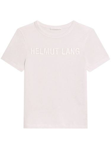 Weißes Baumwoll-T-Shirt mit gesticktem Logo - Helmut Lang - Modalova
