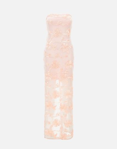 Rosa Blumen Mesh Tube Maxikleid - ROTATE BIRGER CHRISTENSEN - Modalova