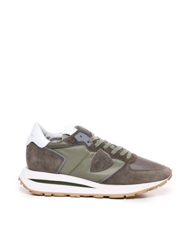 Khaki-grüne technische Stoff-Sneaker - Philippe Model - Modalova