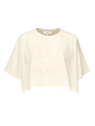 Elfenbein Übergroßes Logo-T-Shirt - Chloè - Modalova